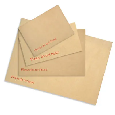 Strong Brown Manilla Board Back Backed Envelopes 'please Do Not Bend C3 C4 C5 C6 • £17.45