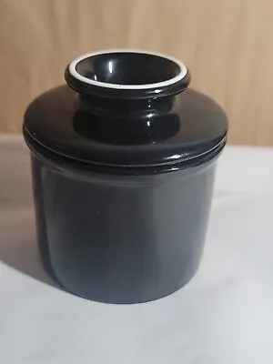 Vintage Black Ceramic Butter Bell Crock  L. Tremaine 2000 • $18.99