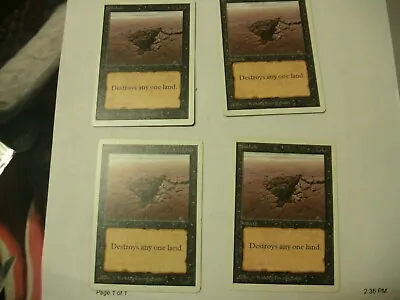 Sinkhole X 4 Unlimited Heavy Play Black Common MAGIC GATHERING CARD  • $200