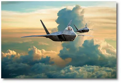 Fifth Gen Birds Of Prey By Peter Chilelli - Lockheed Martin F-22 Raptor • $695