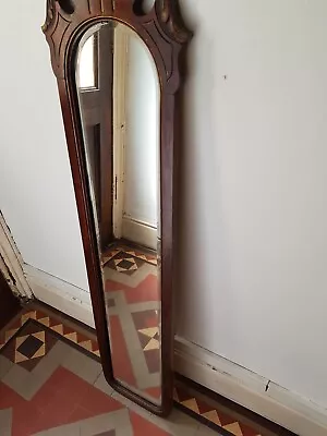 £69 • Buy Antique Vintage Wood Gothic Style Long Mirror Heavy.