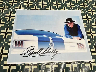 Carroll Shelby SIGNED PHOTOGRAPH WITH ORIGINAL GT350 FORD MUSTANG VERY COOL NOW! • $9.95
