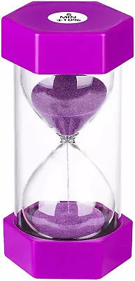 Hourglass Timer Sand Clock 5 Minutes: Plastic Sand Timer 5 Minutes Small Purple • $14.43