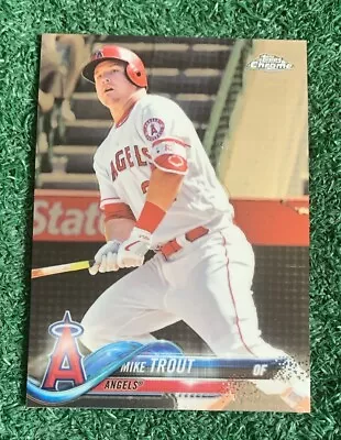 Mike Trout - 2018 Topps Chrome - Base Card # 100 - Los Angeles Angels - Mlb • $2