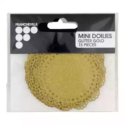 NEW Francheville Glitter Mini Doilies 15 Pack By Spotlight • $6.50