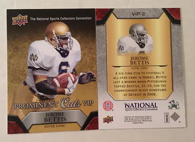 2015 Upper Deck/UD Prominent Cuts VIP Promo JEROME BETTIS Notre Dame/Steelers  • $1.99