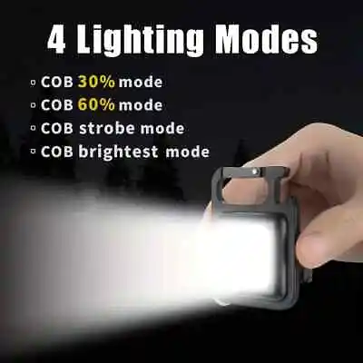 500 Lumens Mini COB/LED Flashlight Bright Rechargeable Keychain Small Flashlight • $3.37