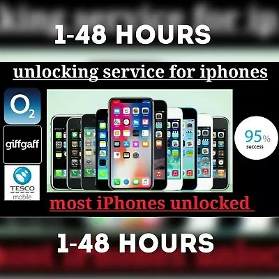 O2 Tesco Unlocking Service Unlock IPhone 14 13 12 11 XS XR X 8 8 Plus 7 6s SE 6 • £3.59