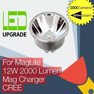 MagLite Rechargeable LED Conversion/upgrade Bulb 2000LM Mag Charger Flashlight • £45.95
