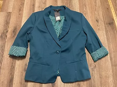 Mossimo Jacket Women's Size Large Green Blazer 3/4 Sleeve NWT • $24.99