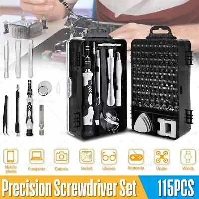 $14.99 • Buy 115 IN 1 Precision Screwdriver Set Computer PC Phone Watch Repair Tool Kit DIY