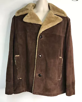 Vintage Montgomery Ward Mens Rancher Split Cowhide Brown Sz 42L Pre-Owned • $59