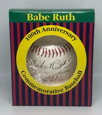 BABE RUTH 100TH Anniversary Commemorative SIGNATURE BASEBALL ORIGINAL BOX • $4.95