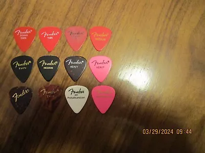  Lot Of 12 Mostly New Vintage Fender Guitar Picks - Some Very Rare RL18 • $9.99