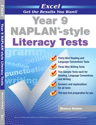 Excel Year 9 NAPLAN - Style Literacy Tests - 2021 New Edition • $25.95