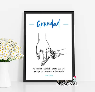 £5.99 • Buy Personalised Grandad Birthday Christmas Present Grandpa Print Gift Fathers Day