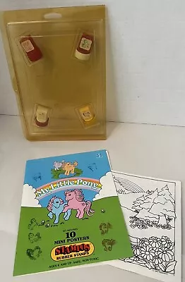 Vintage My Little Pony G1 Rubber Stamp & Poster Set Of 4 Stampos 1983 RARE • $80