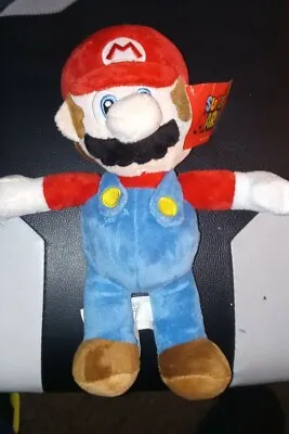 2010 Super Mario Bros Wii 8  MARIO Beanie Plush Doll Toy Sitting Pose NWT • $7.85