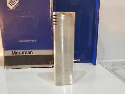 Vintage Working Silver Lighter Maruman  Dl-33 Original Box  1987.24 • $67