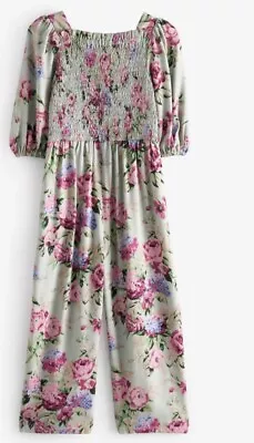 Laura Ashley Vintage Floral Shirred Jumpsuit Girls 10  Children’s Clothes Next • £11.50