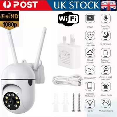 1080P IP Camera Wireless WIFI Outdoor CCTV HD PTZ Smart Home Security IR Cam • £14.99