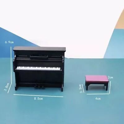 1/12 Scale Dollhouse Miniature Upright Piano Pretend Instrument Plastic 2color • $7.29