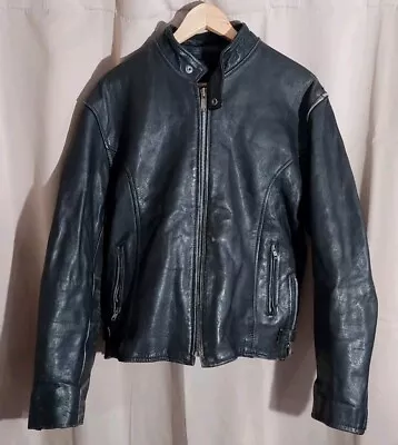 Diamond Leather Motorcycle Biker Jacket Size 44 - Please Look At Photos  • $65