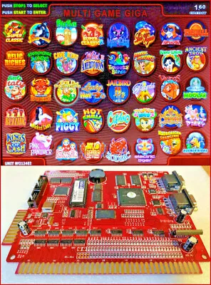 **english** Giga 40in1 Multigame + Jackpot - Cherry Master 8liner Vga Pcb Pog • $429.99