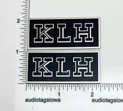 KLH Speaker Grill Badge Pair Emblem Custom Made Thick Aluminum • $12.95