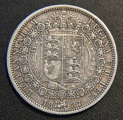 £24.50 • Buy 1887 Queen Victoria - Silver Half-crown - Nice Grade.