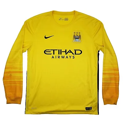 2015-2016 Nike Manchester City Etihad Airways Goalkeeper Jersey Third Kit Large • $69.99