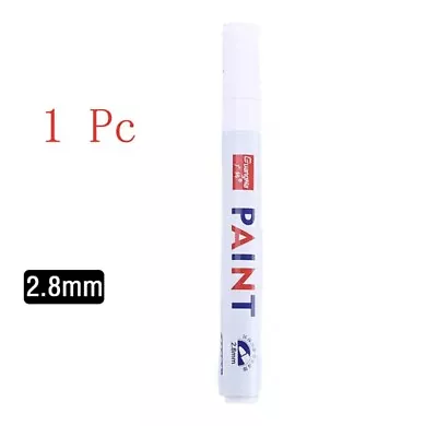 White Permanent Oil Based Paint Pen Car Bike Tyre Tire Metal Marker Waterproof • £0.99