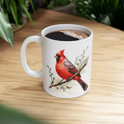 Red Cardinal Bird Mug Gifts For Bird Lovers Cardinal Bird Gift Coffee Mug  • $17.95