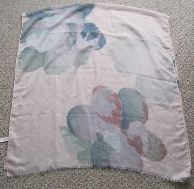 £2 • Buy Large Pastel Coloured Lightweight Scarf Or Sarong With Floral Design.