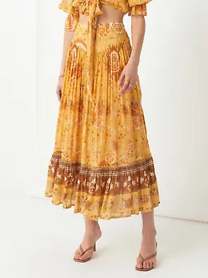 $99 • Buy Spell Mystic Maxi Skirt Sunflower Size Small BNWT