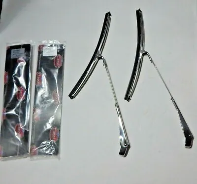 New Pair Stainless Wiper Arms And Blades LHD MGB Roadster 1963-68 • $73.95