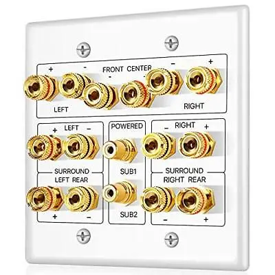 $51.49 • Buy TNP Home Theater Speaker Wall Plate Outlet - Speaker Sound Audio Distribution