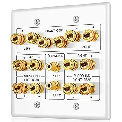 $51.49 • Buy TNP Home Theater Speaker Wall Plate Outlet - Speaker Sound Audio Distribution