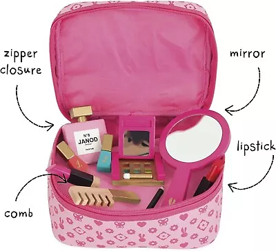 Janod P'tite Miss Vanity Case For Children 9 Solid Wood Accessories J06514 • £19.50