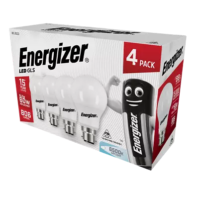 LED 60W Bulb B22 Bayonet GLS Lamp Light Bulbs Daylight 4-20 Pack By Energizer  • £7.89