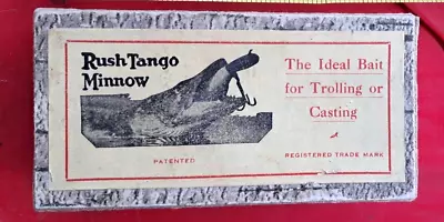 1920s Vintage Rush Tango Minnow Fishing Lure BOX  VERY RARE   NR MINT • $450