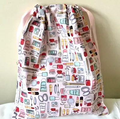 Handmade ....fabric…make Up Design… Gift Bag….reusable….100% Cotton….new • £2.95