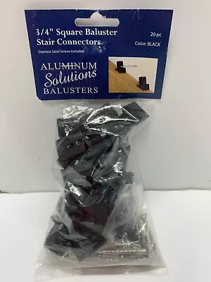 NEW 3/4  Aluminum Solutions Square Baluster Stair Connectors 20 Pcs Item #301377 • $8.99