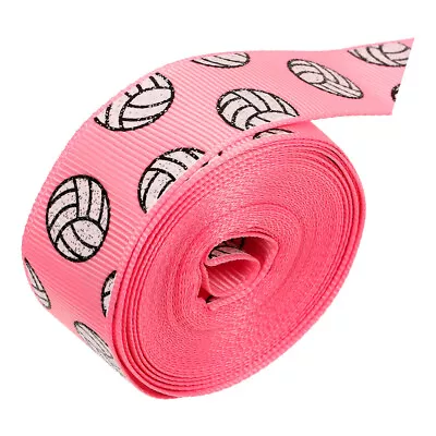 1 Roll Of Volleyball Printed Ribbon Hair Bows DIY Ribbon Gift Packing Ribbon • $8.38