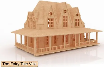 Wooden Dolls House Fairy Tale Villa Self Build DIY Model Kit (FTV) 1:48 • £35.85