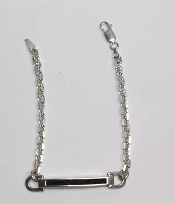 Vintage Braided Horsehair Sterling Silver Link Bracelet • $13.99