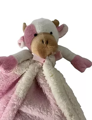 CUTIE PIE My First Buddy Pink Cow Plush Lovey Baby Security Blanket • $29.99