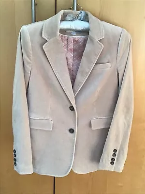 BODEN Velvet Jacket Blazer Beige Fawn Size 8 (matching Trousers Also Available) • £22.99