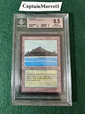 Tropical Island - Beta - MTG - BGS NM-MT+ 8.5. Beautiful Card With Two 9’s. • $3799