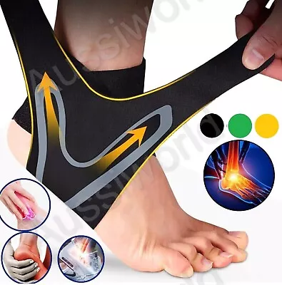 Plantar Fasciitis Therapy Wrap Heel Foot Pain Arch Support Ankle Brace One Size • $8.99